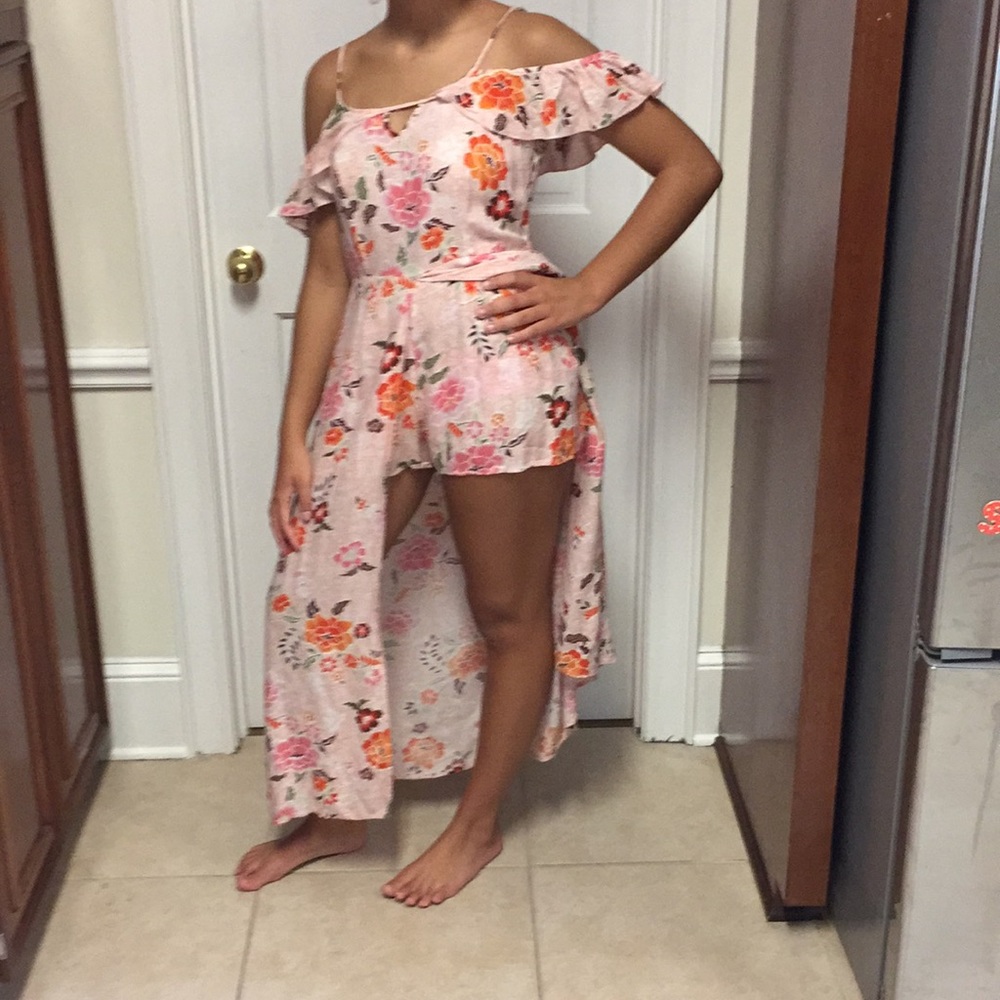 Pink romper dress $5